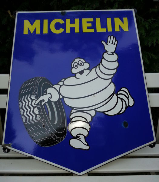 michelin blue emaille reclamebord